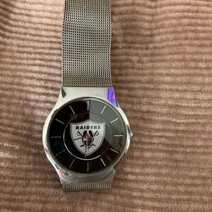 Raiders Black and Silver Men's Watch